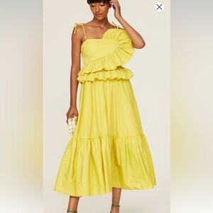 Tanya Taylor Vibrant Yellow Maxi Dress